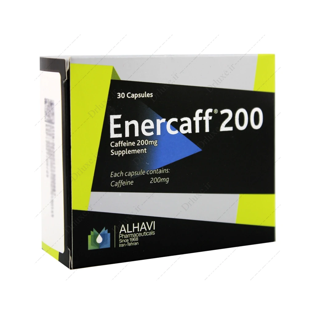کپسول کافئین انرکاف 200 میلی‌گرم الحاوی 30 عدد